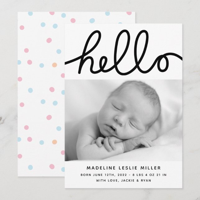 Invitación BABY Añadir tu foto (Anverso / Reverso)