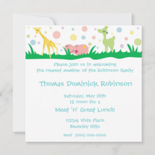 Invitación Baby Animals - Baby Shower invita