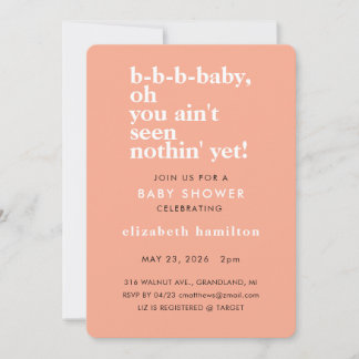 Invitación Baby Baby Bold Text Baby Shower Invitation