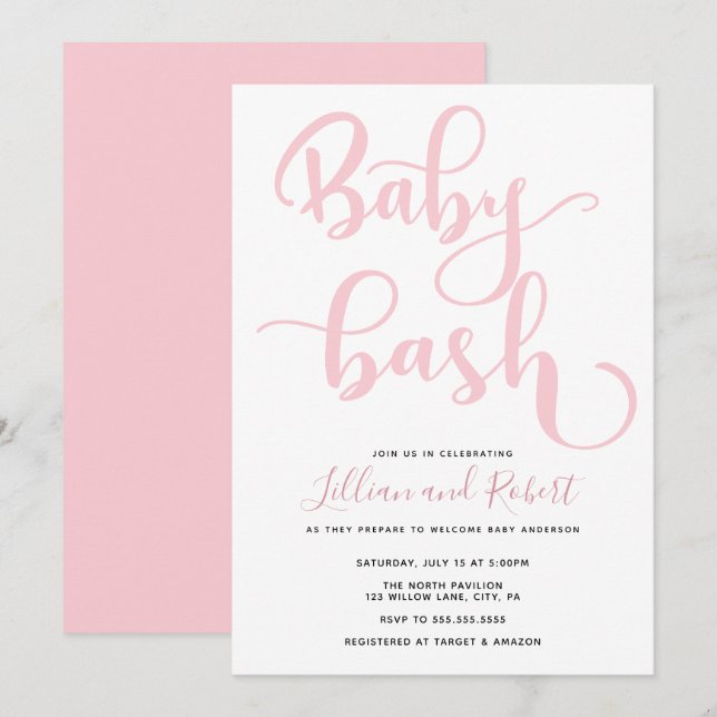 Invitación Baby Bash Couples Baby Shower (Anverso / Reverso)