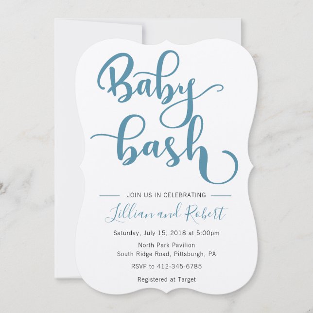 Invitación Baby Bash Couples Baby Shower (Anverso)