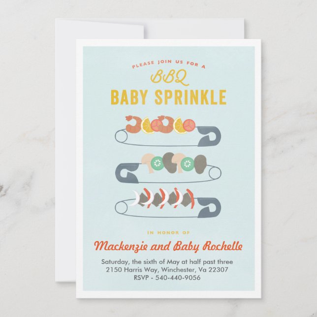 Invitación Baby BBQ (Anverso)