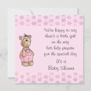Invitación Baby Bear Baby Shower Invitations