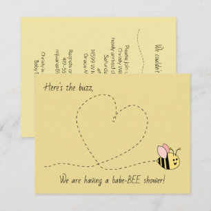 Invitación Baby Bee Chica Shower