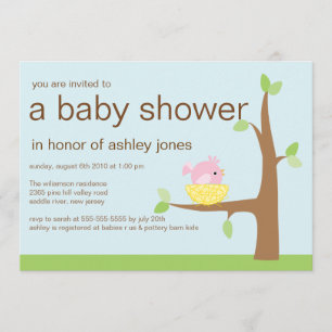 Invitación Baby Bird Nest Baby Baby Shower