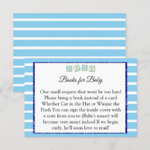 Invitación Baby Blue Baby Shower Boks para Baby Card