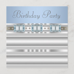Invitación Baby Blue Birthday Party