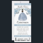 Invitación Baby Blue Floral Quinceañera Sweet 16 VIP Ticket<br><div class="desc">Personalice esta invitación de moda Quinceañera / Sweet 16 VIP estilo de boleto con sus detalles de fiesta fácil y rápidamente, simplemente pulse el botón personalizar it para reorganizar y formatear el estilo y la ubicación del texto. Con hermosos rosas azul bebé, un chica vestido con un vestido azul bebé...</div>