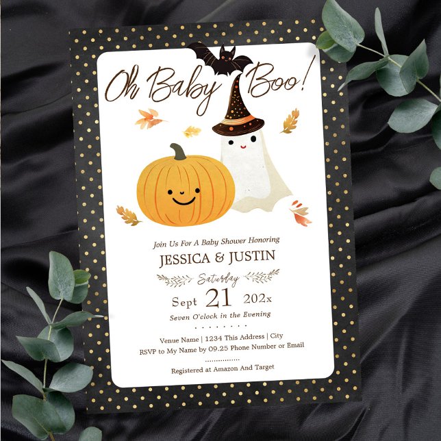 Invitación Baby Boo Fall Halloween Baby Shower (Subido por el creador)