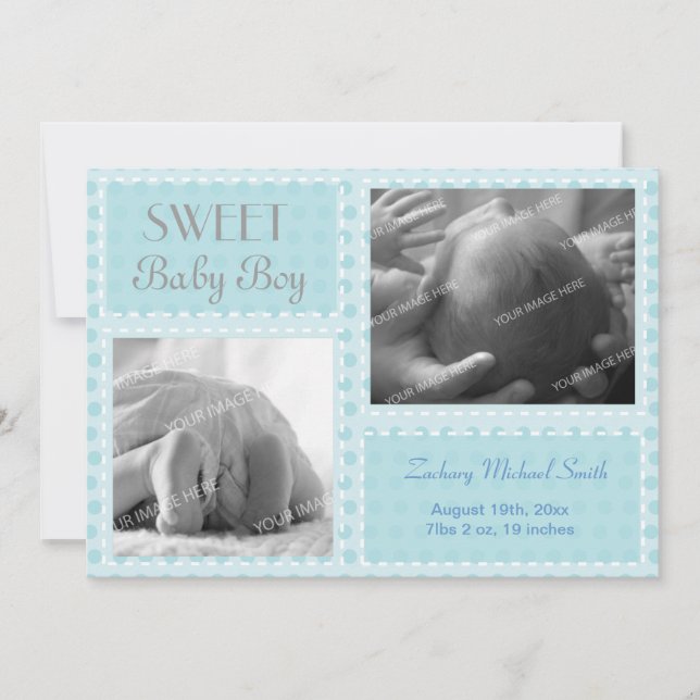 Invitación Baby Boy (Anverso)