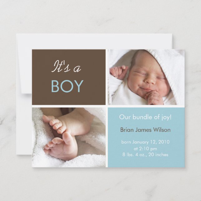 Invitación Baby Boy (Anverso)