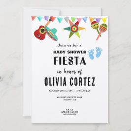 Invitación Baby Boy Blue Mexican Fiesta Baby Shower