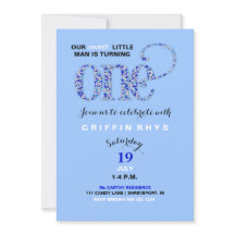 Baby Boy First Birday Blue Sprinkles