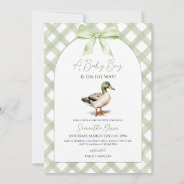 Invitación Baby Boy Mallard Duck Baby Shower