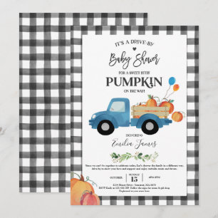 Invitación Baby Boy Pumpkin Truck Pumpkin Fall Baby Shower