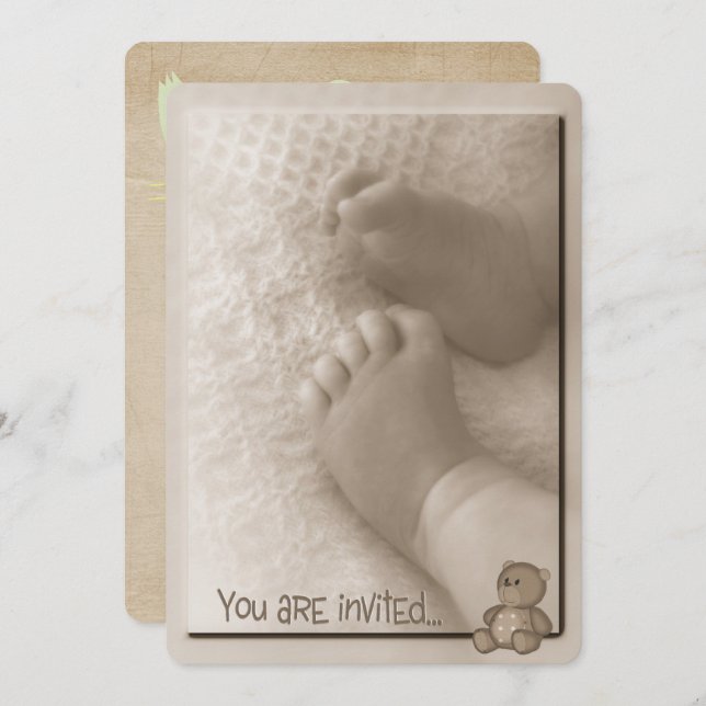 Invitación Baby Boy Shower (Anverso / Reverso)