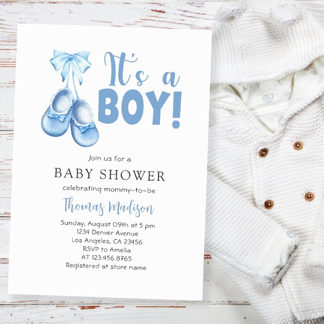 Invitación Baby Boy Shower es un niño azul (Subido por el creador)