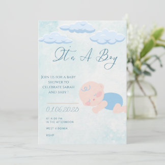 Invitación Baby boy Shower Invitation 