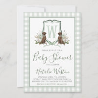 Baby Boy Shower Perro Preppy Perro Green Southern
