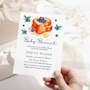 Invitación Baby Bruch Blueberries Baby Shower