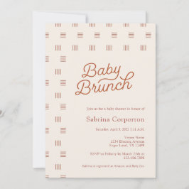 Invitación Baby Brunch | Boho Minimalista