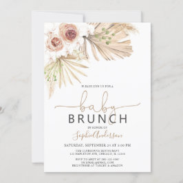 Invitación Baby Brunch Pampas Grass Boho Baby Shower
