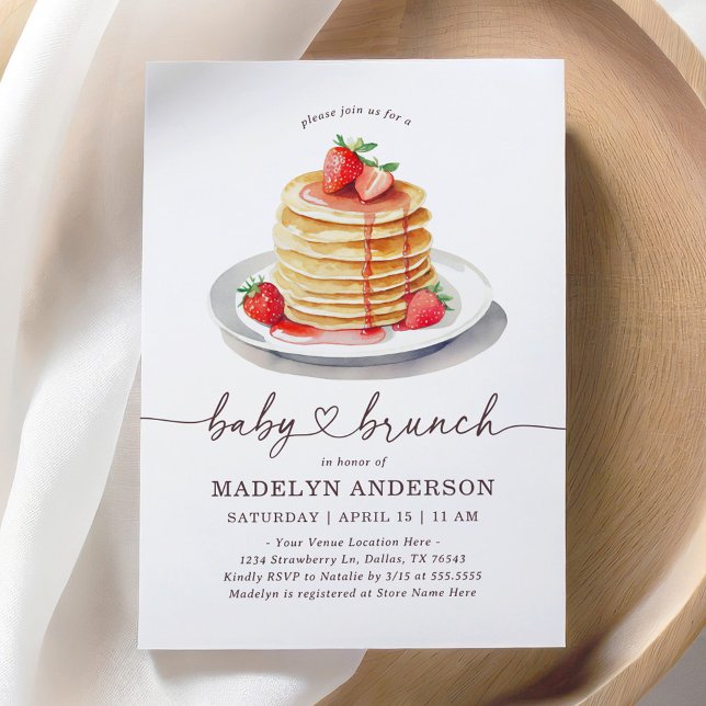 Invitación Baby Brunch Pancake Baby Shower (Subido por el creador)