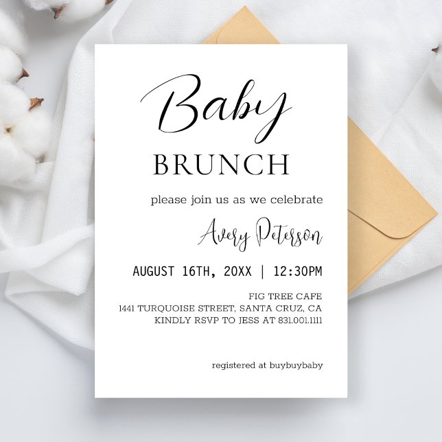 Invitación Baby Brunch: Revelación moderna de género en Baby  (Subido por el creador)