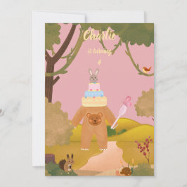 Invitación Baby Bunny Forest