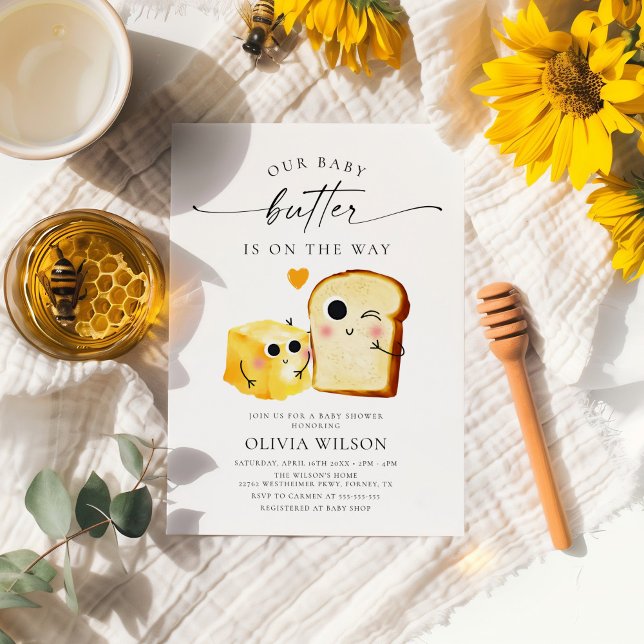Invitación Baby Butter Yellow Baby Shower (Subido por el creador)