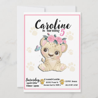 Invitación Baby Cheetah