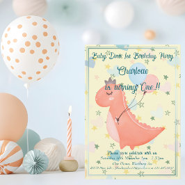 Invitación Baby Dino Birthday
