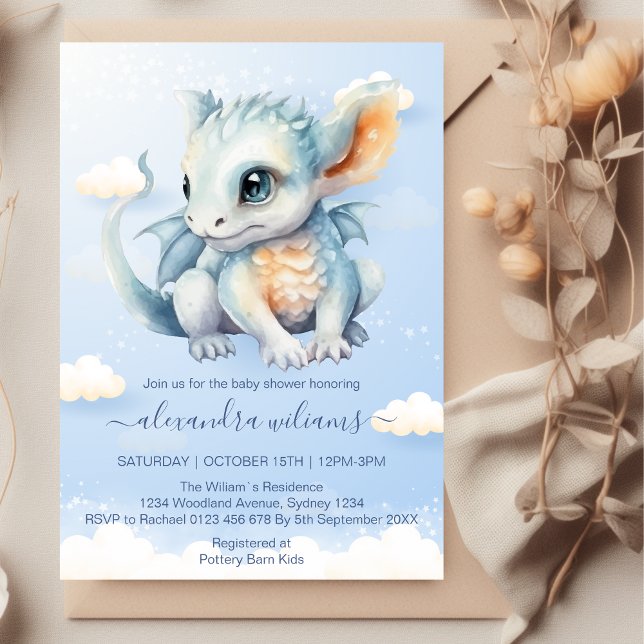 Invitación Baby Dragon Baby Shower (Subido por el creador)