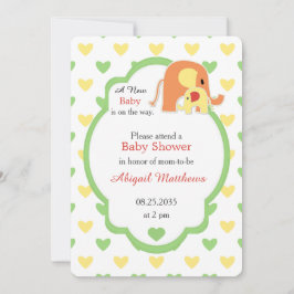 Invitación  Baby Elephant Gender Neutral Shower