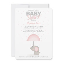Baby Elephant Pink Baby Shower