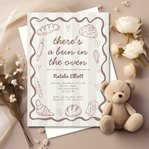 Invitación Baby en Camino: Fiesta de Bebé Rústica y Neutral