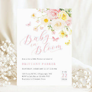 Invitación Baby en Flor Baby Shower