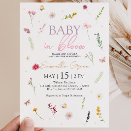 Invitación Baby en Flor Baby Shower