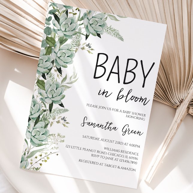 Invitación Baby en flor Baby Shower (Subido por el creador)
