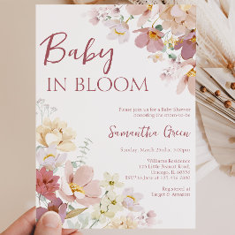 Invitación Baby en flor Baby Shower