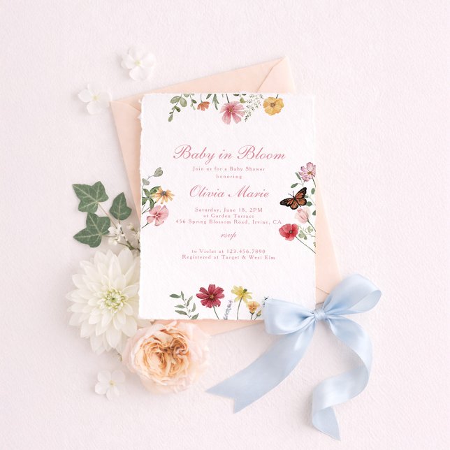 Invitación Baby en Flor Baby Shower (Subido por el creador)