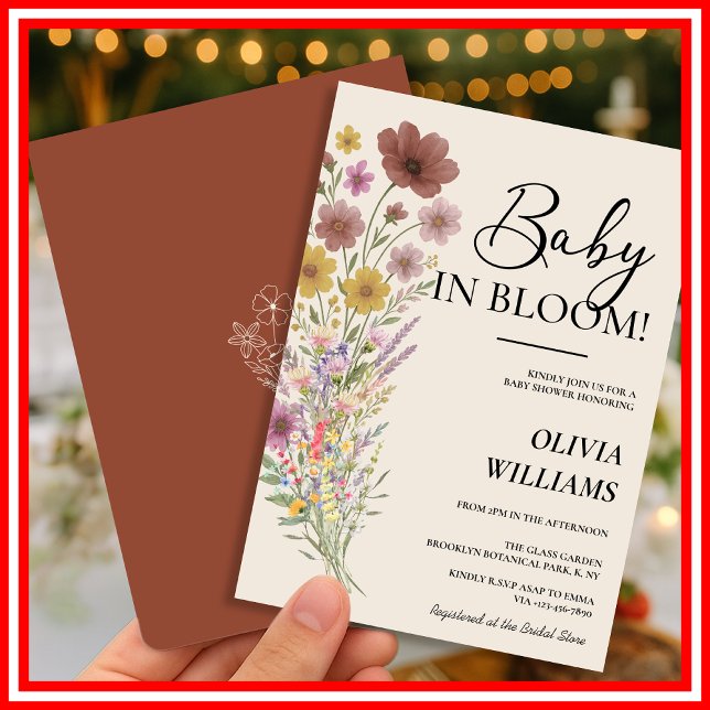 Invitación Baby en Flor Baby Shower (Subido por el creador)