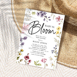 Invitación Baby en Flor Baby Shower de Flores Silvestres