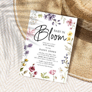 Invitación Baby en Flor Baby Shower de Flores Silvestres