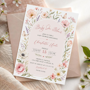 Invitación Baby En Flor Ducha De Bebé Floral
