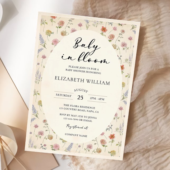 Invitación Baby En Flor Ducha Para Bebé (Subido por el creador)