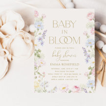 Baby en flor Pastel Jardín Baby Shower
