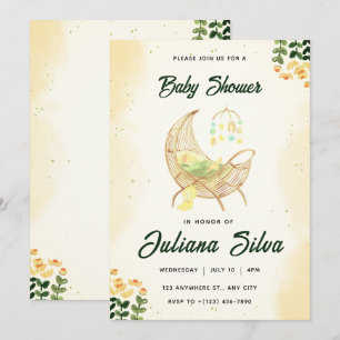 Invitación Baby Floral Baby Shower