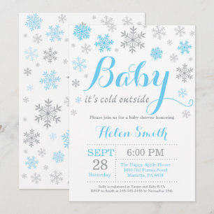 Invitación Baby Fuera Hace Frío A Fuera de la ducha de invier