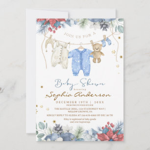 Invitación Baby fuera hace frío Fiesta de Bebé de Invierno